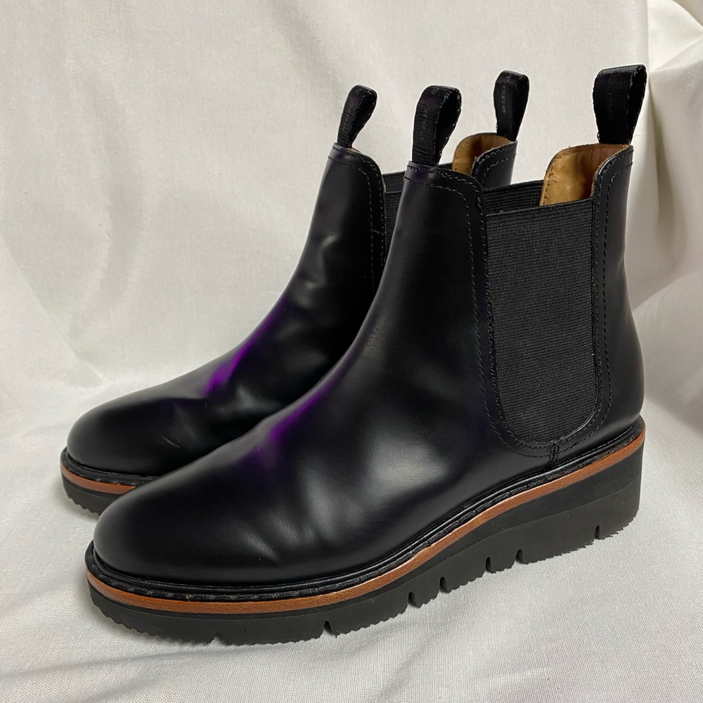 rag & bone Taryn Chelsea Black Leather Ankle Boots women’s size 7